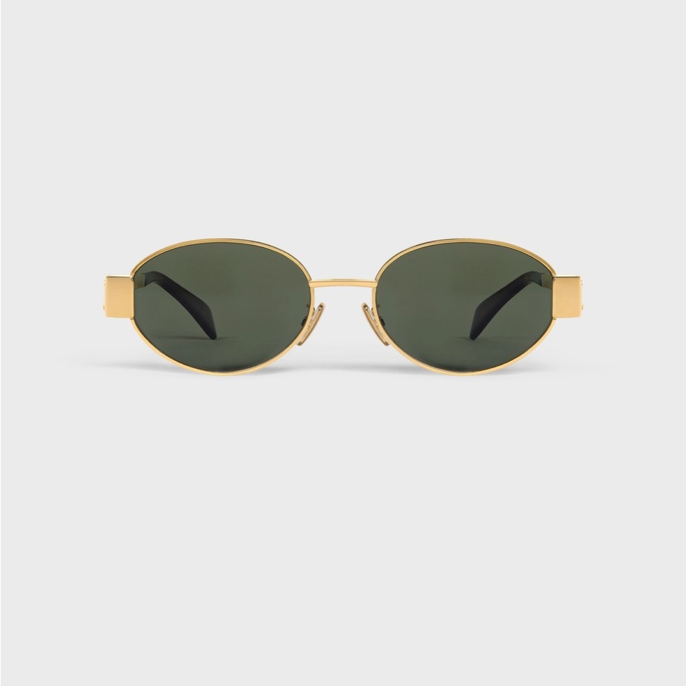 Triomphe metal 01 sunglasses in metal gold/green